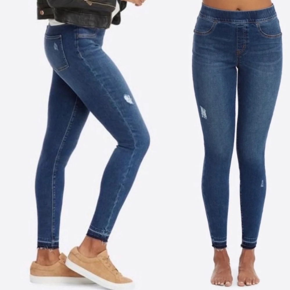 ❤SPANX PULL ON SKINNY ANKLE JEANS W/ RELEASED HEM
